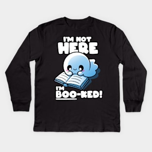 Boo-ked ghost Kids Long Sleeve T-Shirt